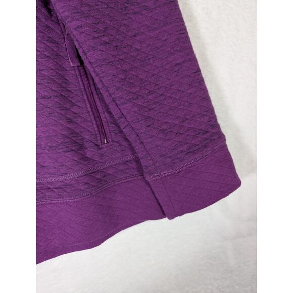 T by Talbots sweat  jacket SzLDiagonal quilted unlined Bust44" CB 27.5"EUC - Picture 3 of 12